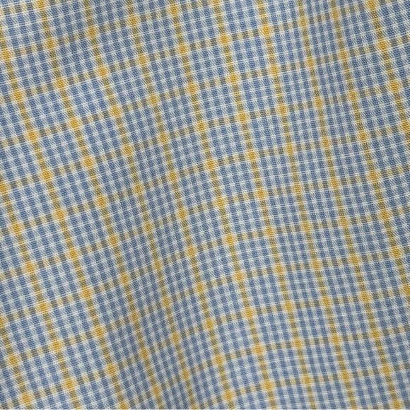 2/$25 Brooks Brothers Blue and Yellow Checkered Shirt - Picture 4 of 6